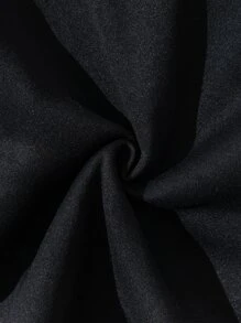 SHEIN EZwear Áo nỉ Đồ họa cây & khẩu hiệu Lót nhiệt - màu đen - Xem 4