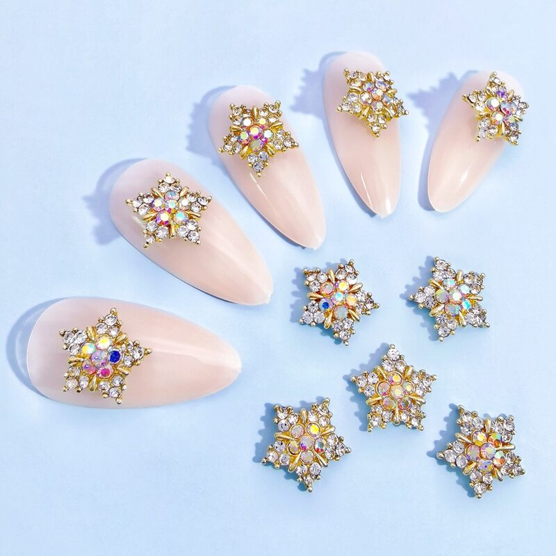 

10pcs Star Design Nail Art Decoration, Gold