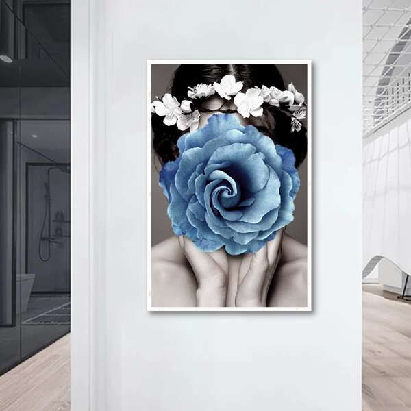 

Flower Print Unframed Painting, Multicolor
