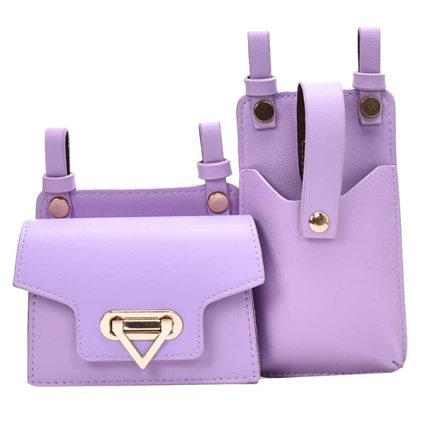 

Minimalist Flap Crossbody Bag With Phone Bag, Purple