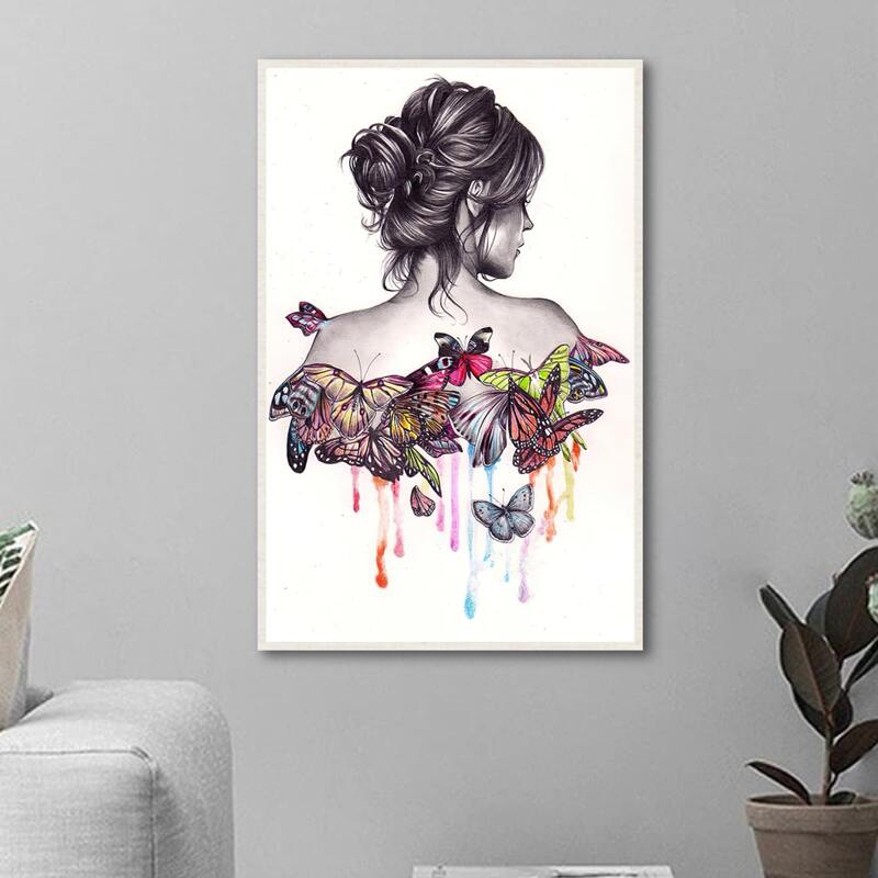 

Figure Graphic Unframed Painting, Multicolor