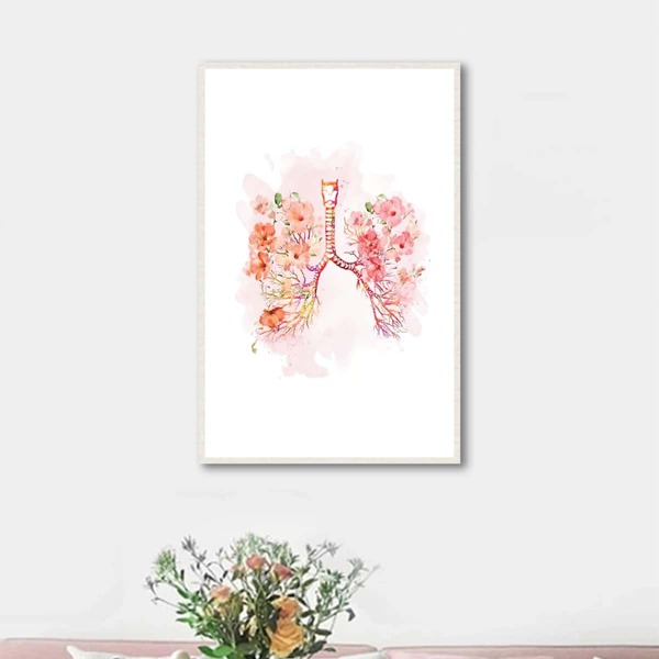 

Floral Print Painting Without Frame, Multicolor
