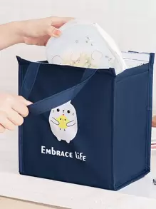 Cartoon Graphic Lunch Bag - Multicolor - View 1