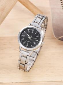 Round Pointer Quartz Watch - Silver - View 3