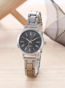 Round Pointer Quartz Watch - Silver - View 2