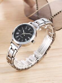 Round Pointer Quartz Watch - Silver - View 1