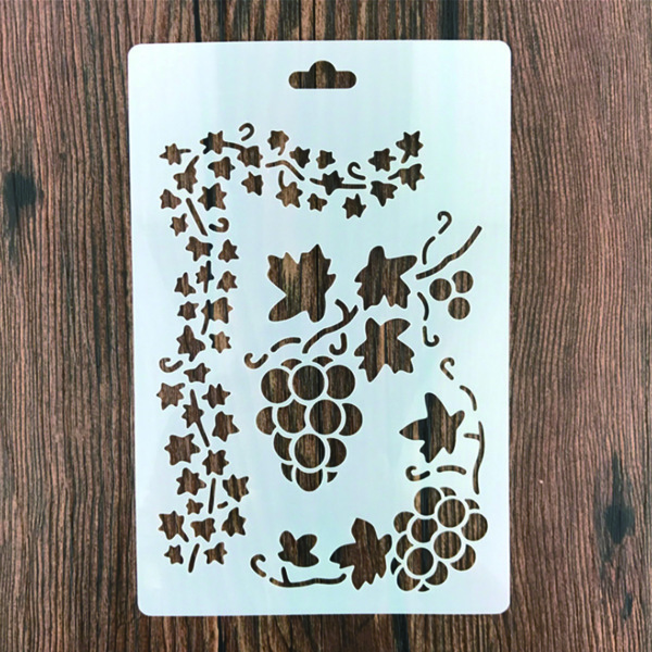 

1pc Grape Hollow Painting Template, White