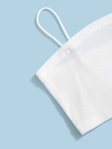 SHEIN 女童2件套短款吊帶背心上衣 - 彩色 - 查看 3