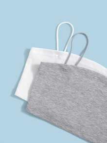 SHEIN 女童2件套短款吊帶背心上衣 - 彩色 - 查看 4