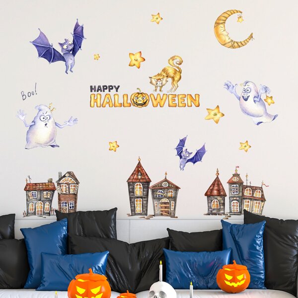 

Halloween Pattern Wall Sticker, Multicolor
