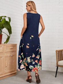 EMERY ROSE Hidden Pocket Floral Dress