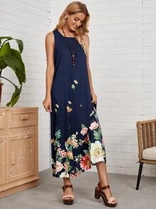 EMERY ROSE Hidden Pocket Floral Dress