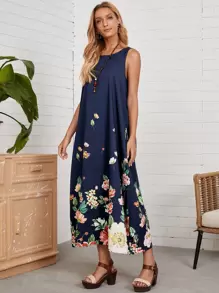 EMERY ROSE Hidden Pocket Floral Dress