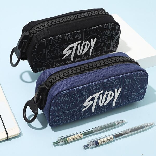 

1pc Letter Graphic Pencil Bag, Multicolor