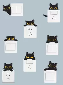 1 bộ Cartoon Cat Switch Sticker - Nhiều màu - Xem 1