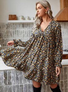 SHEIN Frenchy Đầm Xù Họa tiết hoa Boho - Nhiều màu - Xem 4