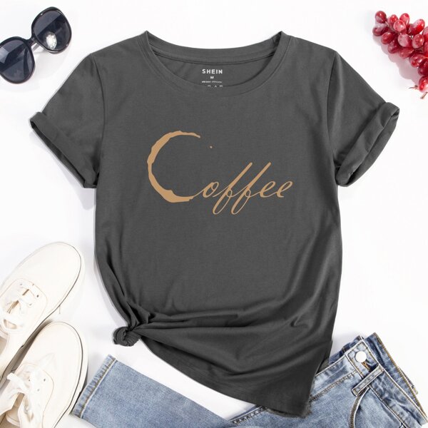 

Letter Graphic Short Sleeve Tee, Dark grey