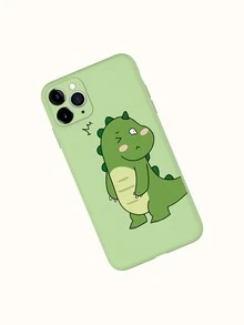 Cartoon Dinosaur Phone Case - Green - View 2
