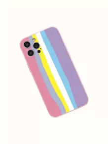 Striped Pattern Phone Case - Multicolor - View 2