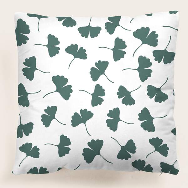 

Leaf Print Cushion Cover Without Filler, Multicolor