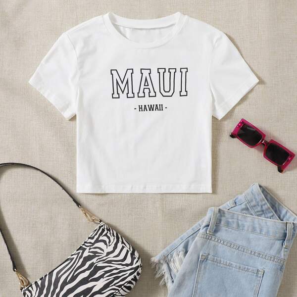 

Letter Graphic Tee, White