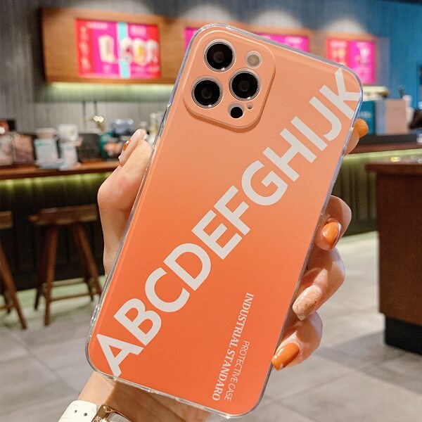 

Letter Graphic Phone Case, Orange