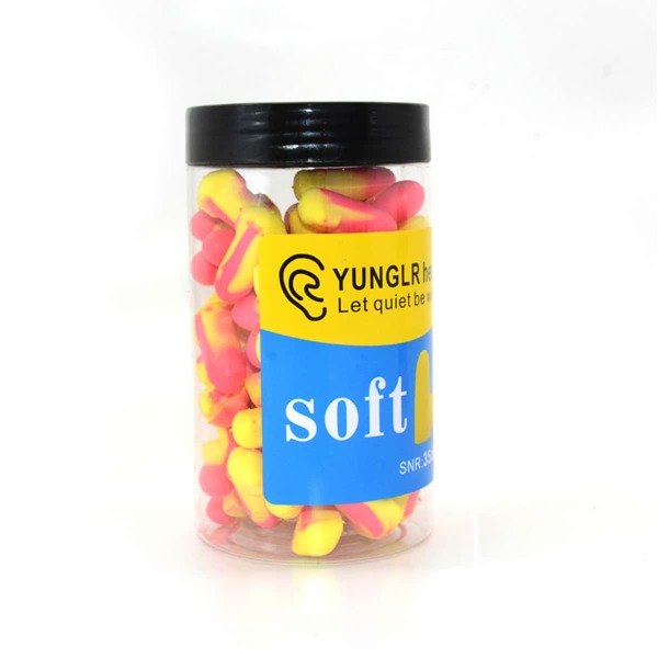 

60pcs Sound Proof Earplug, Multicolor