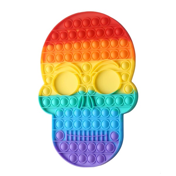 

Skull Shaped Push Pop Bubble, Multicolor