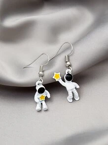 Hoa tai thả trang trí phi hành gia - trắng - Xem 1