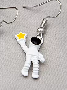 Hoa tai thả trang trí phi hành gia - trắng - Xem 4