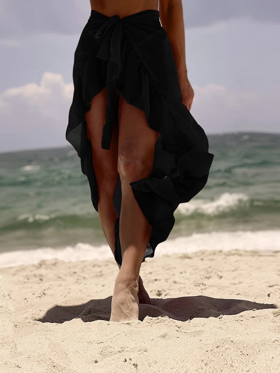 Áo che Nữ Xù màu trơn - màu đen - Xem 1