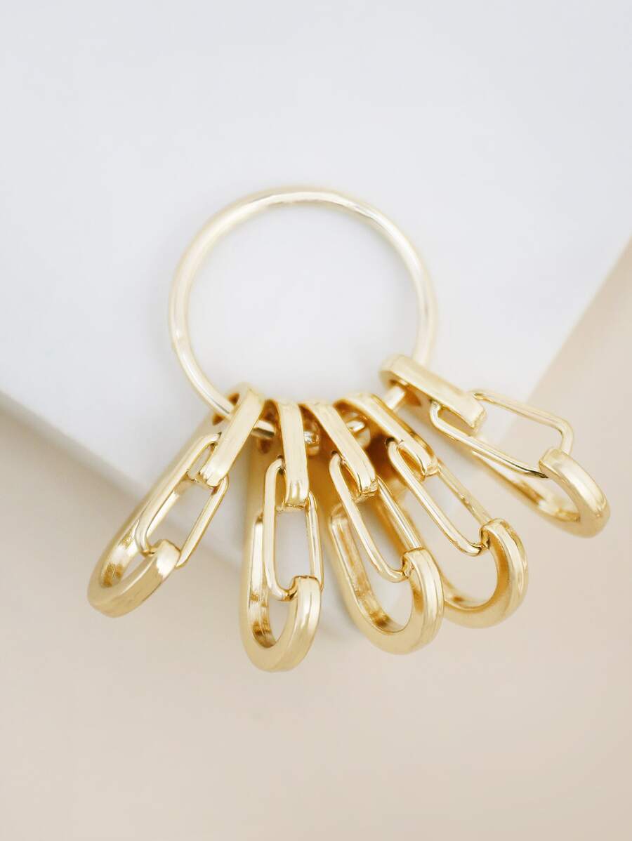 1pc Minimalist Keychain - Gold - View 1