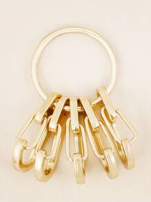 1pc Minimalist Keychain - Gold - View 2