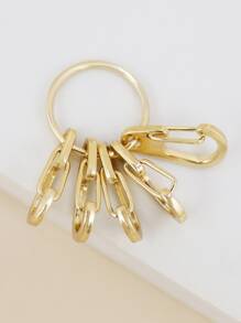 1pc Minimalist Keychain - Gold - View 3
