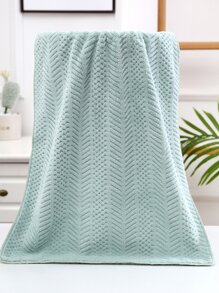 Jacquard Face Towel - Green - View 1