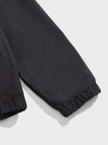 Manfinity VCAY Men Patch Detail Pocket Front Anorak Jacket - Black - View 3