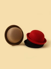 3pcs Kids Solid Color Fashion Gentlemen Hat - Multicolor - View 1