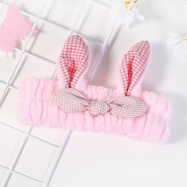 

Rabbit Ear Bath Headband, Pink