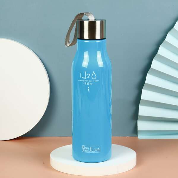 

Letter Graphic Vacuum Cup, Blue
