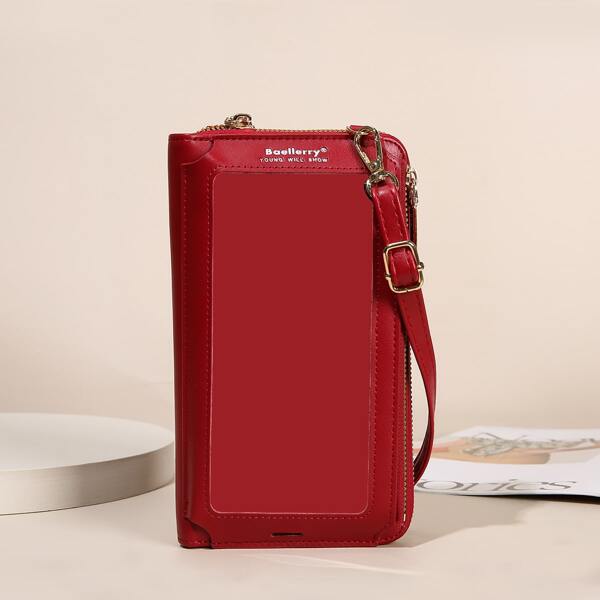 

Minimalist Double Pocket Square Bag, Red