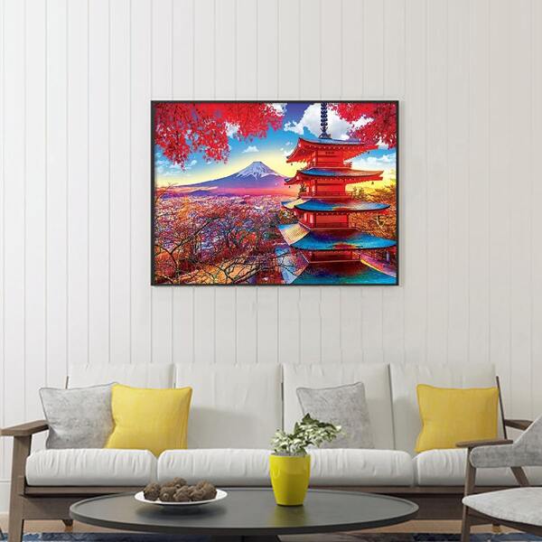 

Tower Print DIY Diamond Unframed Painting, Multicolor