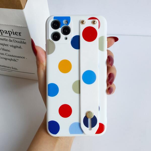 

Polka Dot Wristband Phone Case, Multicolor