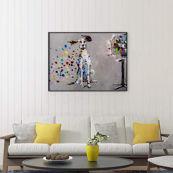 

Dog Print DIY Diamond Unframed Painting, Multicolor