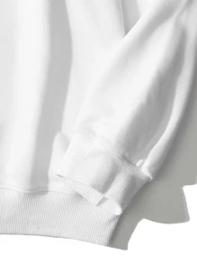 Manfinity Men Cartoon And Letter Graphic Sweatshirt - White - View 5