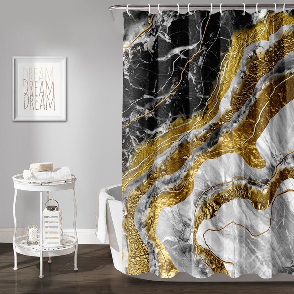 

Marble Pattern Shower Curtain, Multicolor
