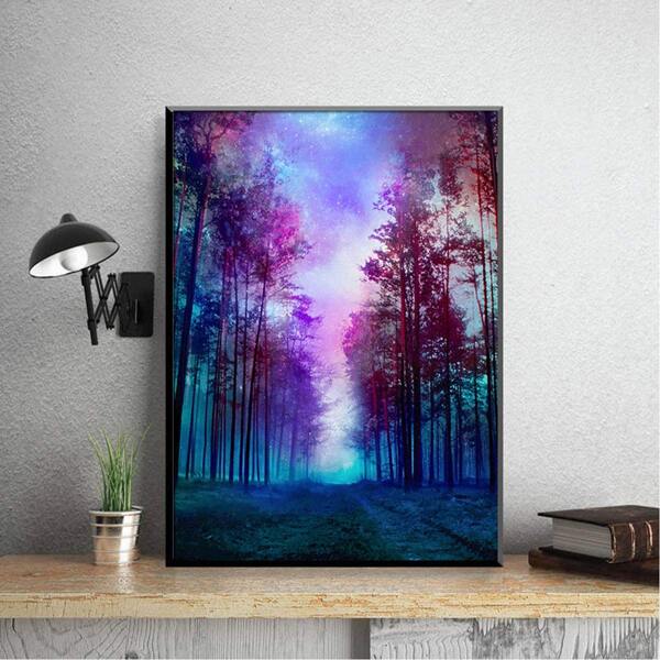 

Tree Print DIY Diamond Unframed Painting, Multicolor
