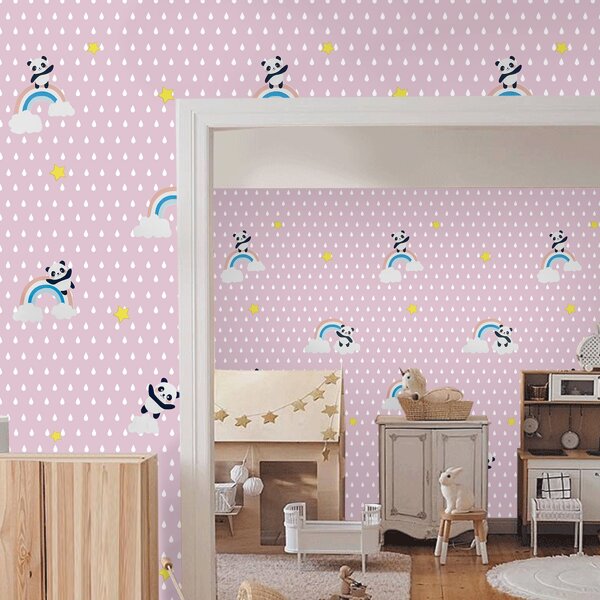 

Cartoon Panda Wall Sticker, Multicolor