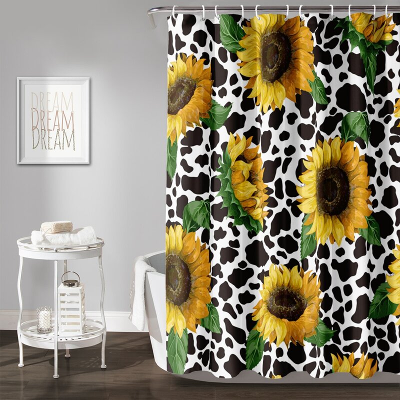 

Sunflower Print Shower Curtain, Multicolor