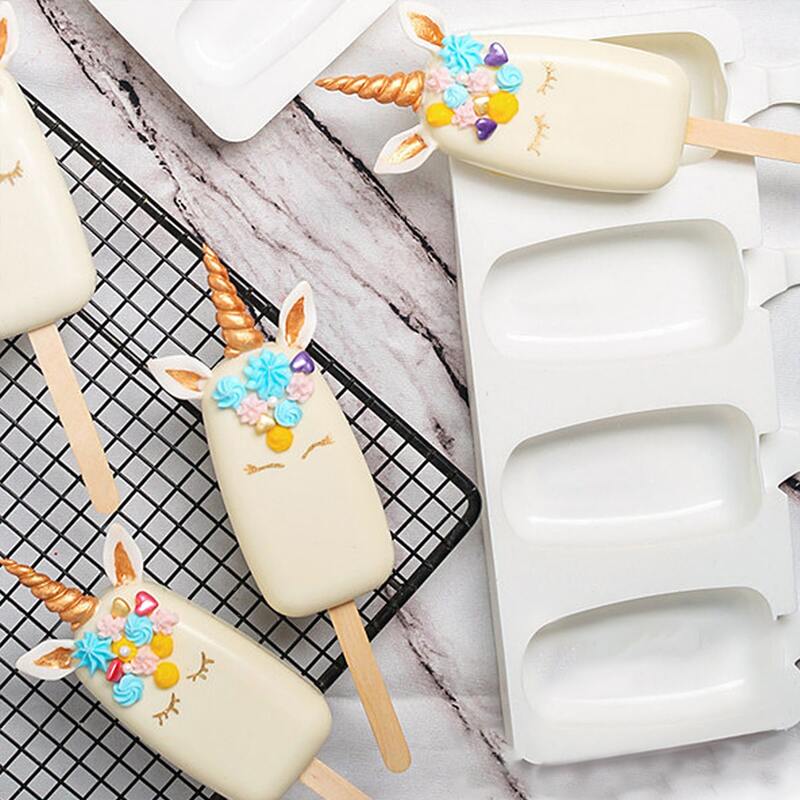 

1pc Solid Color Ice Cream Mold, White