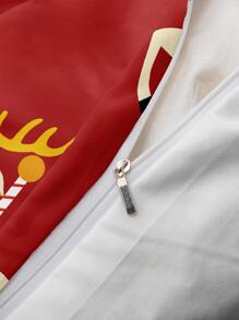 Set colcha sin relleno alce de Navidad - Multicolor - Ver 5